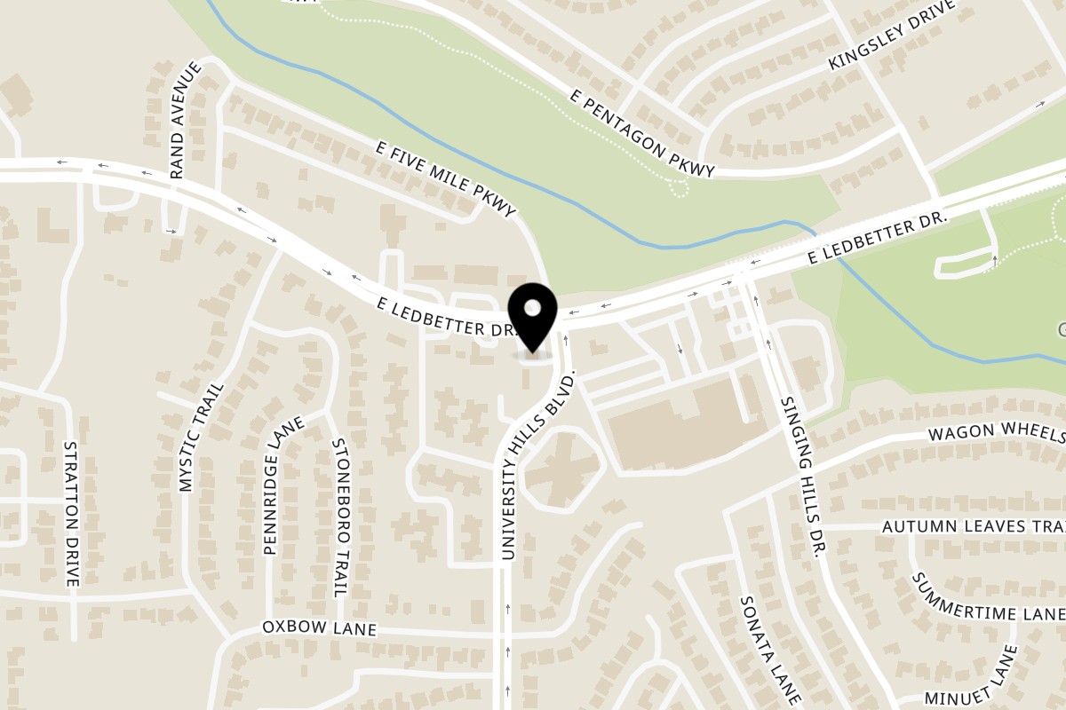 Map showing the location of Williams Fried Chicken East Ledbetter on 1206 E Ledbetter Dr in Dallas