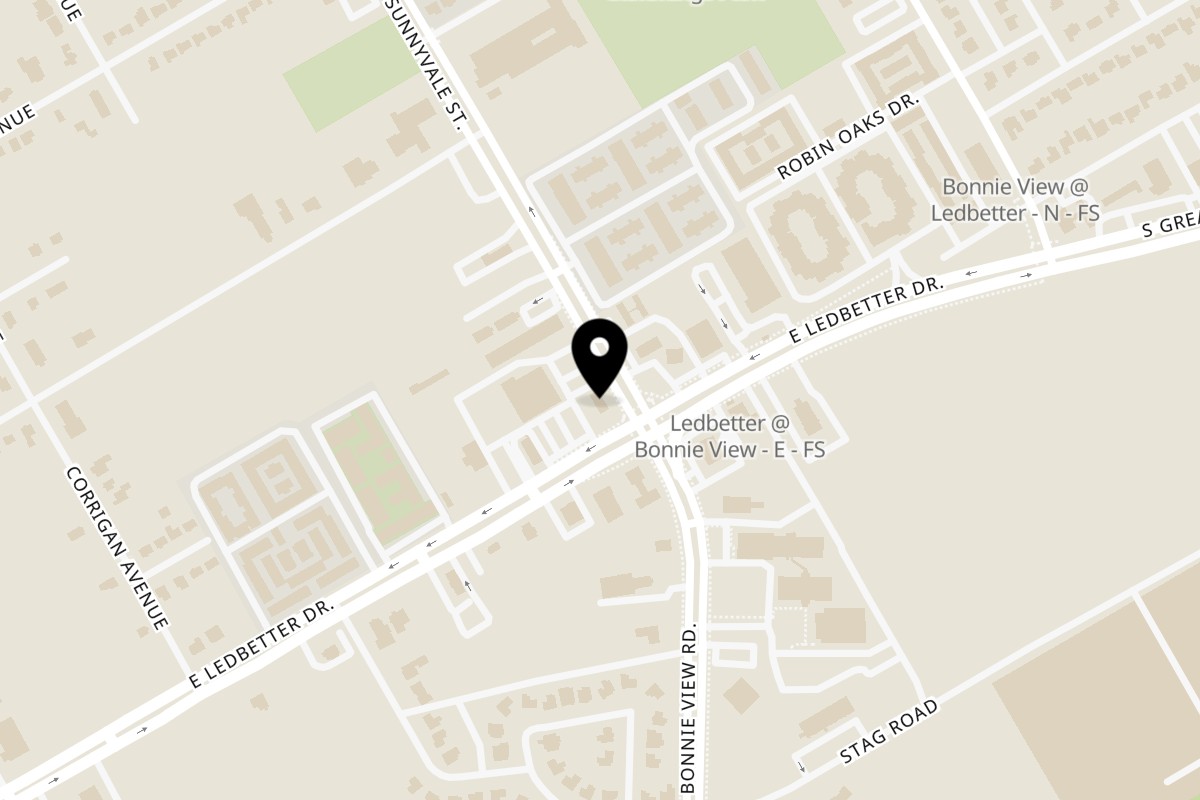 Map showing the location of Williams Fried Chicken Sunnyvale on 4875 Sunnyvale St in Dallas